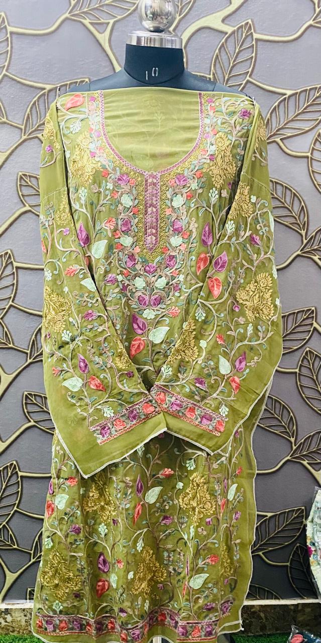 Georgette Kashmiri Work Kurtis AUG1930