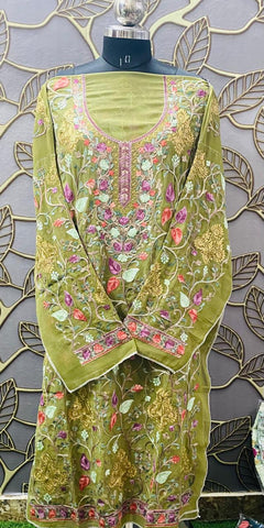 Georgette Kashmiri Work Kurtis AUG1930