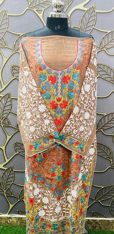 Georgette Kashmiri Work Kurtis 2015