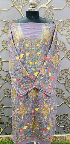 Georgette Kashmiri Work Kurtis AUG2004