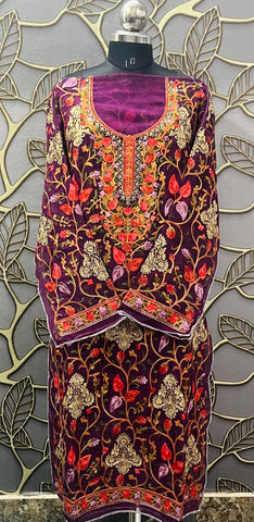 Georgette Kashmiri Work Kurtis2025AUG252230