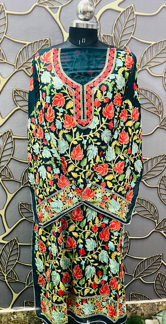 Georgette Kashmiri Work Kurtis2025AUG252211