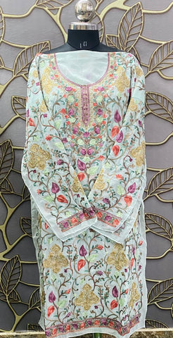 Georgette Kashmiri Work Kurtis2025OCT0305