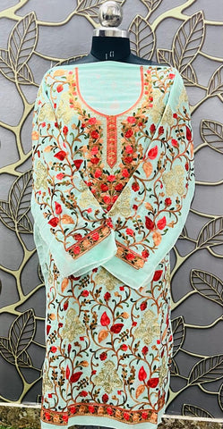 Georgette Kashmiri Work Kurtis2025OCT0318