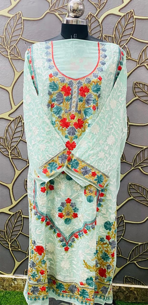 Georgette Kashmiri Work Kurtis2025OCT2207