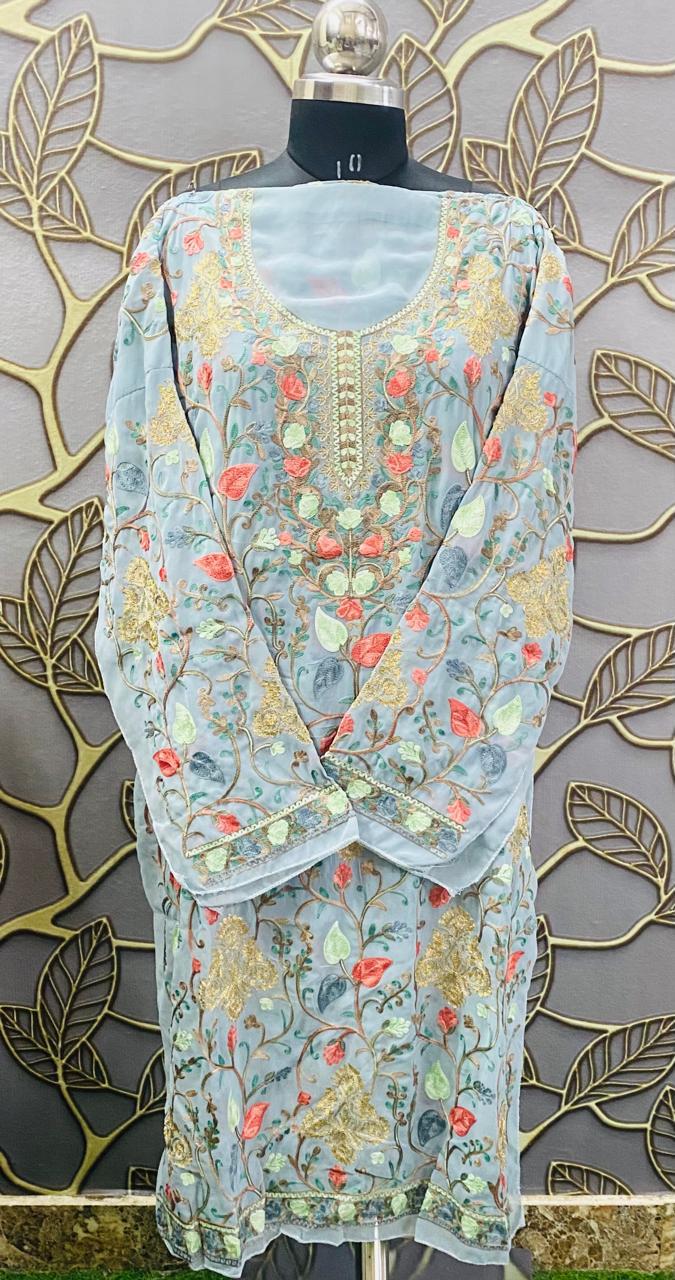 Georgette Kashmiri Work Kurtis2025OCT2209