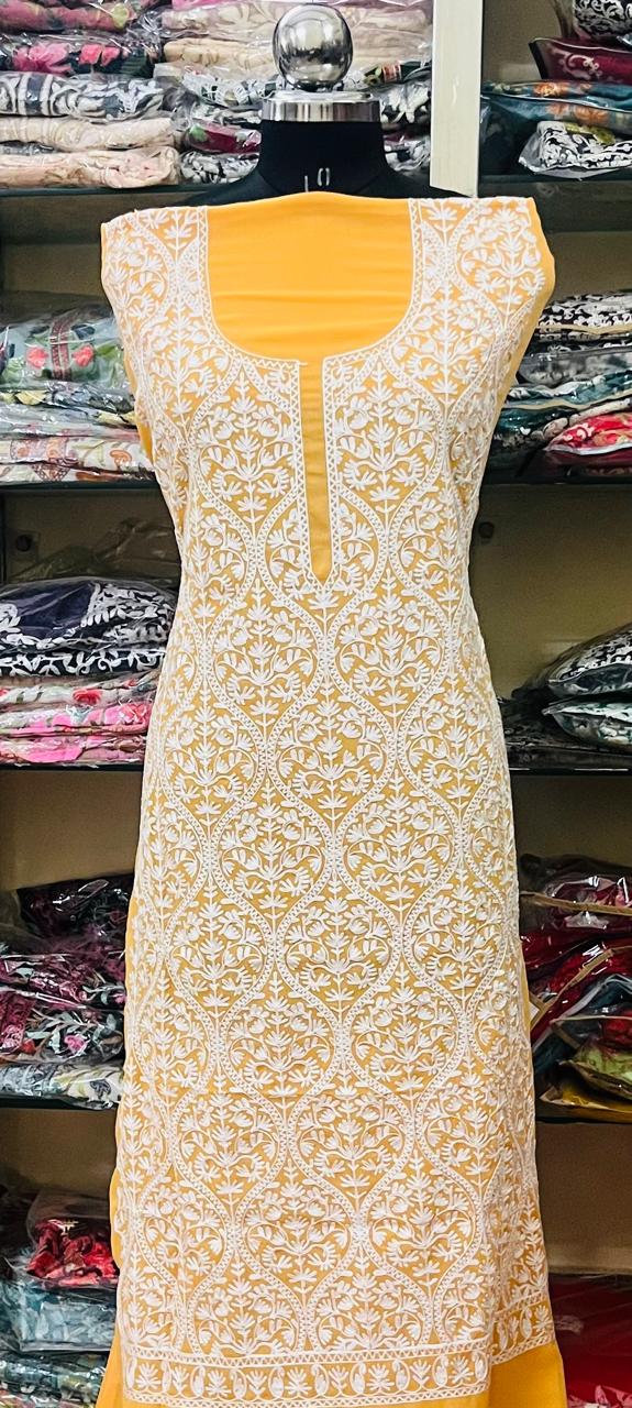 Georgette Kashmiri Work Kurtis2025NOV2801