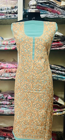 Georgette Kashmiri Work Kurtis2025NOV2804