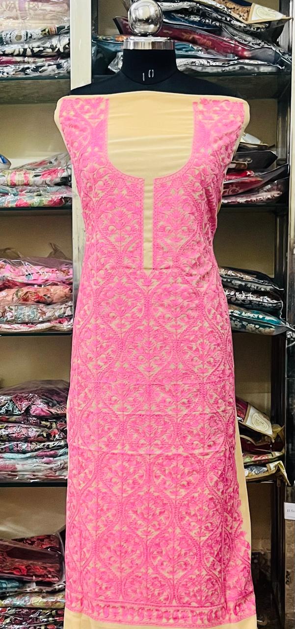 Georgette Kashmiri Work Kurtis2025NOV2805