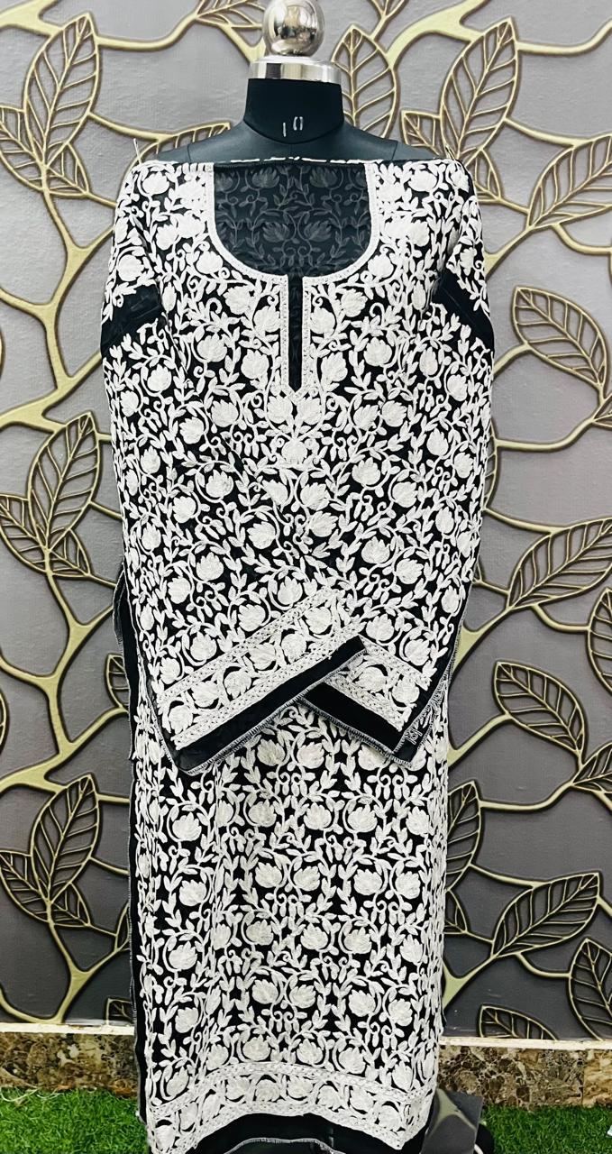 Georgette Kashmiri Work Kurtis2025DEC0101