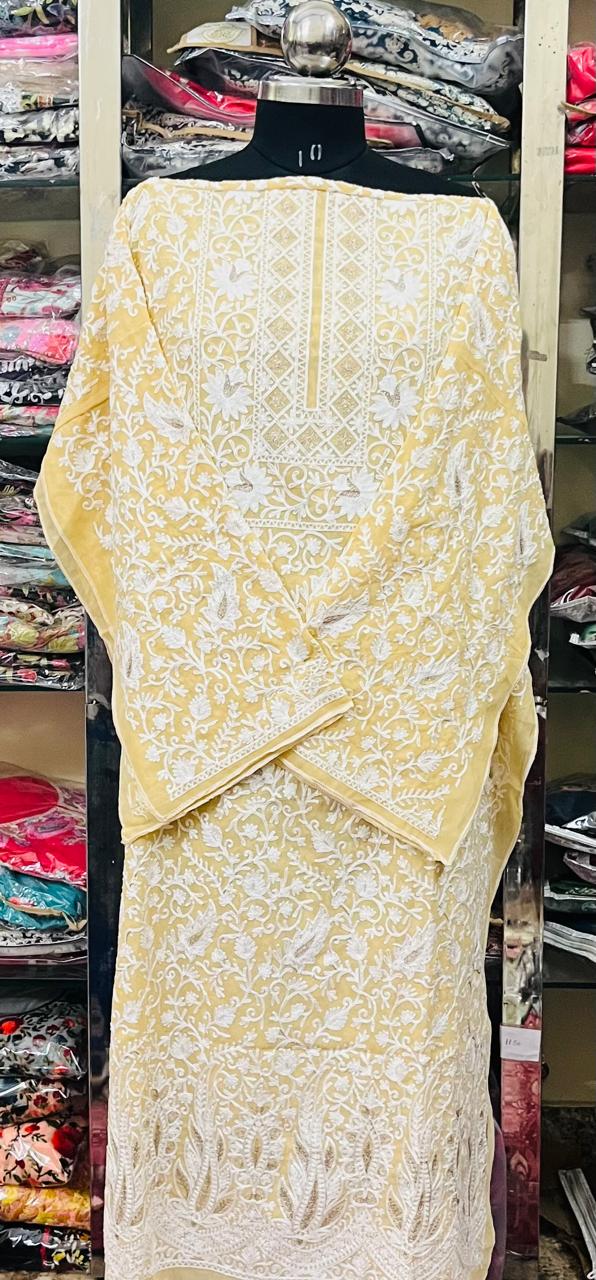 Georgette Kashmiri Work Kurtis2025DEC0405