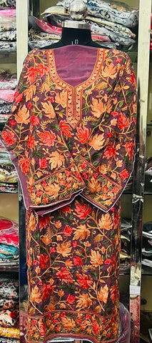 Georgette Kashmiri Work Kurtis2025DEC0406