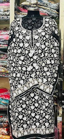 Georgette Kashmiri Work Kurtis2025DEC0407