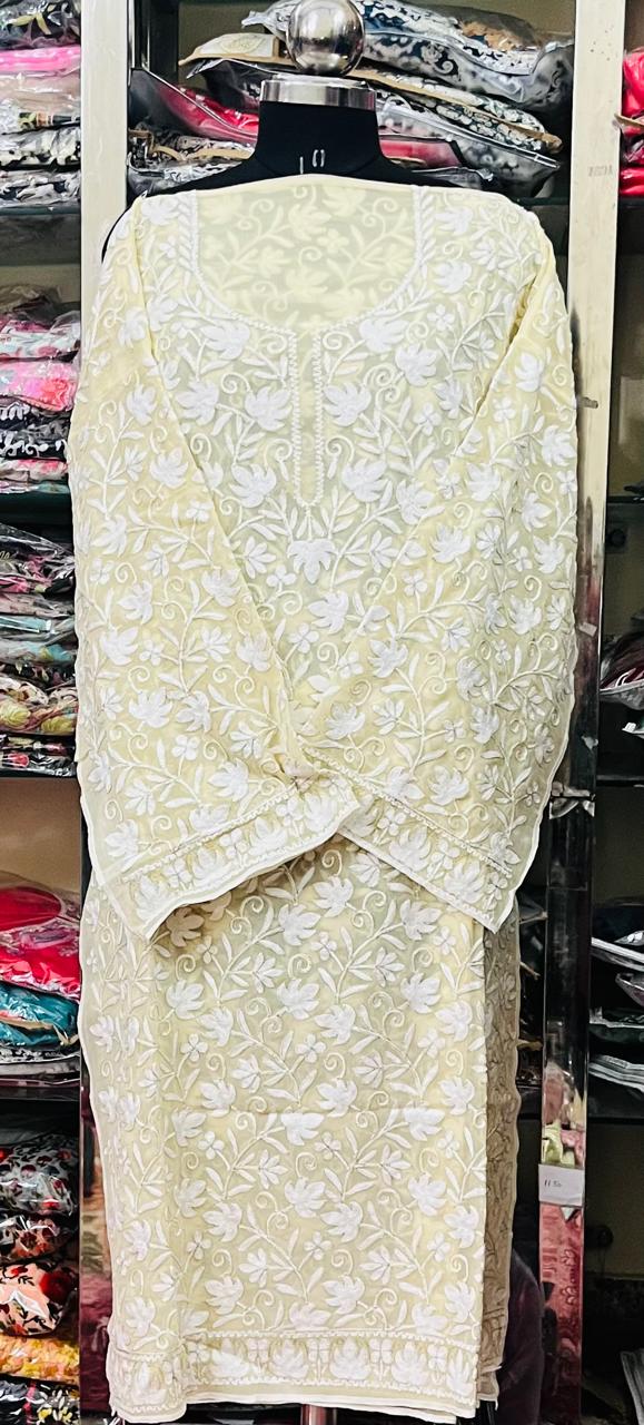 Georgette Kashmiri Work Kurtis2025DEC0410