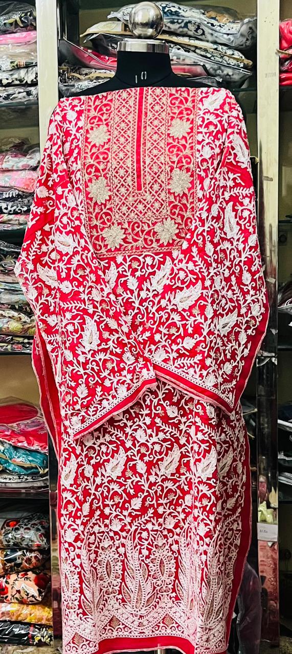 Georgette Kashmiri Work Kurtis2025DEC0411