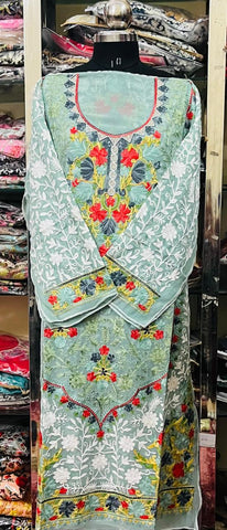 Georgette Kashmiri Work Kurtis2025DEC0412