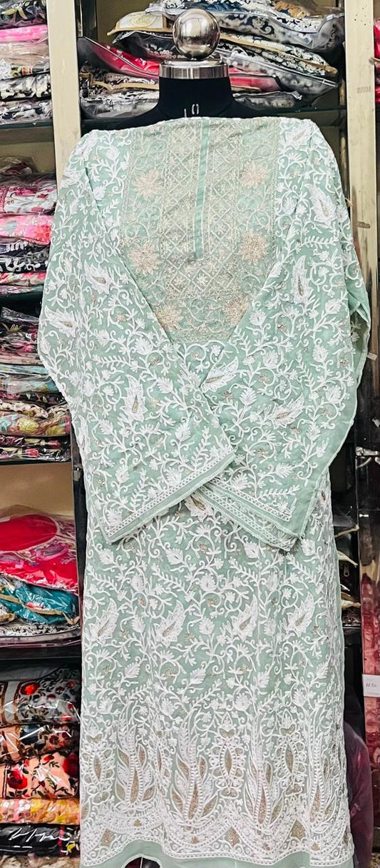 Georgette Kashmiri Work Kurtis2025DEC0419