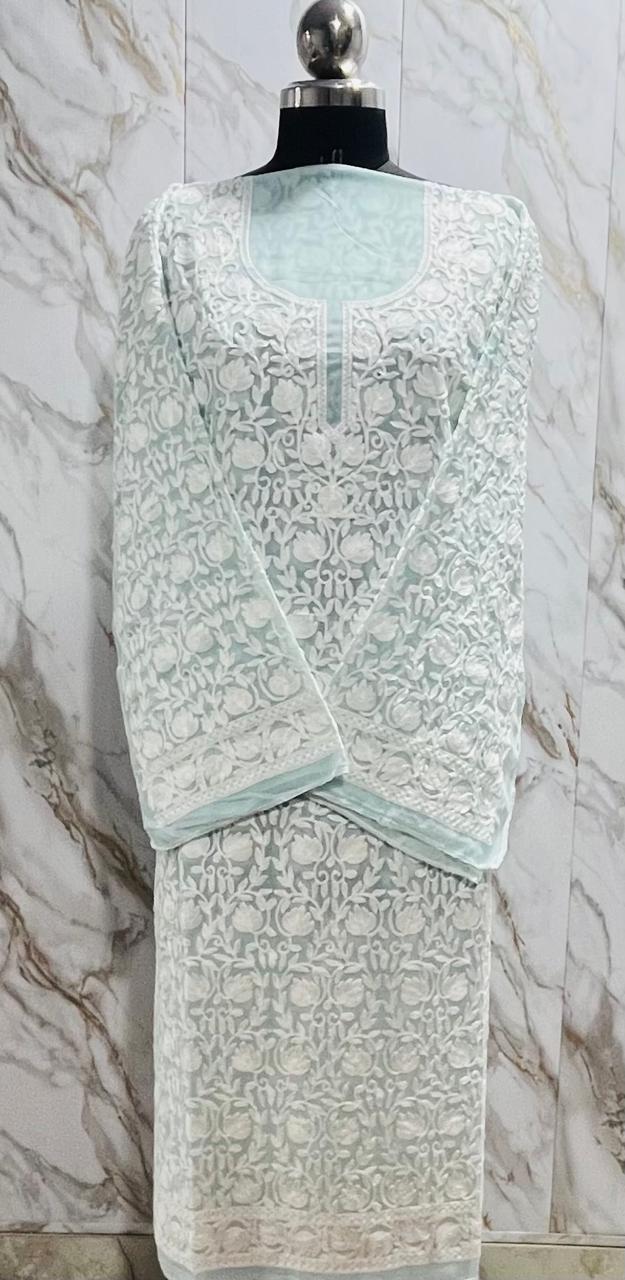 Georgette Kashmiri Work Kurtis2025JAN 2003