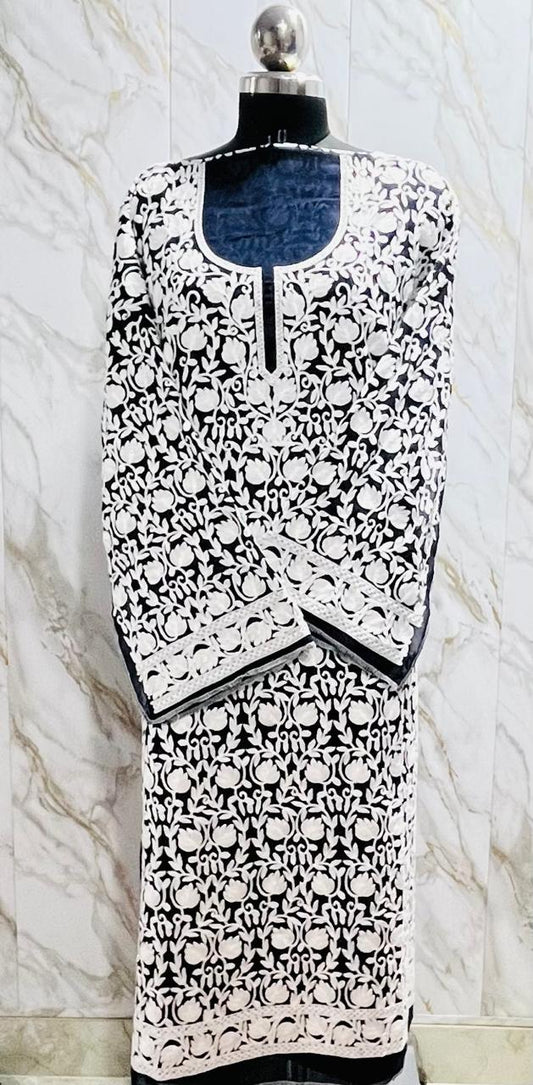 Georgette Kashmiri Work Kurtis2025JAN 2012