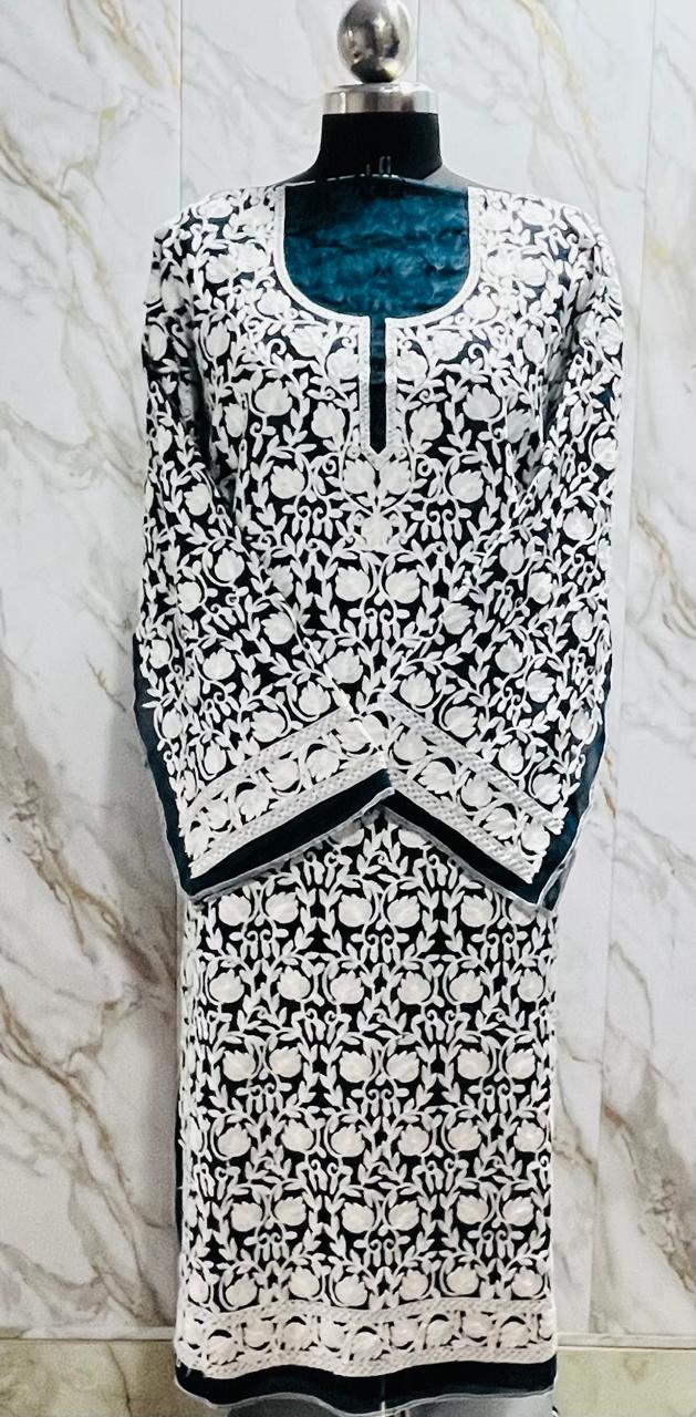 Georgette Kashmiri Work Kurtis2025JAN 2016
