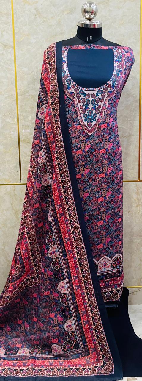 Cotton Digital Printed Suits MAR 0920 blue