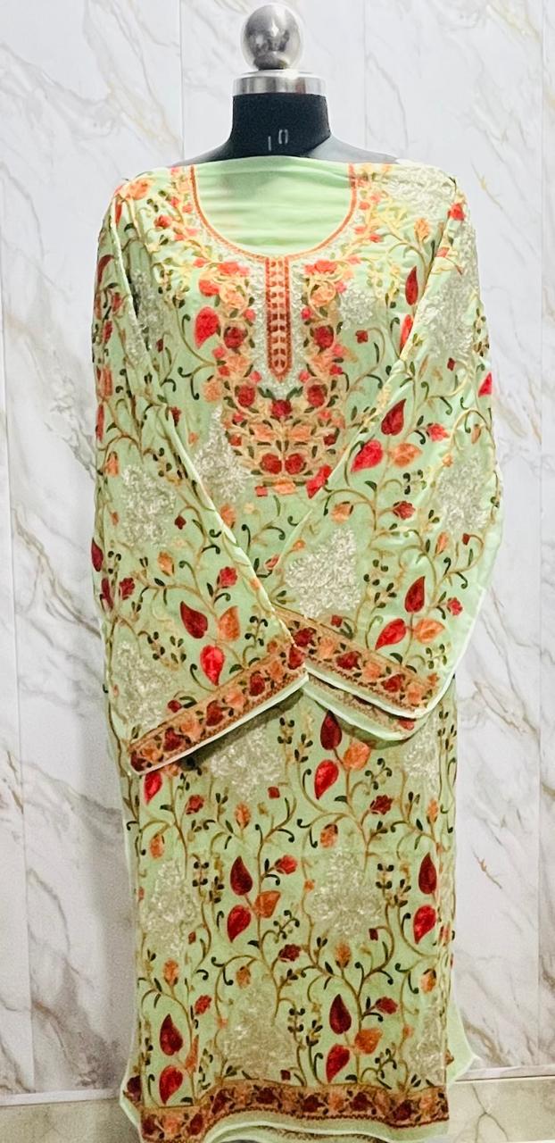 Georgette Kashmiri Work Kurtis2026MAR1805