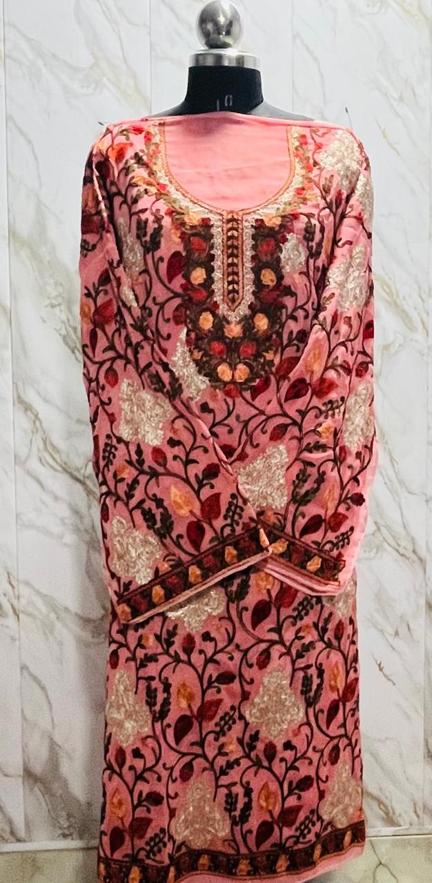 Georgette Kashmiri Work Kurtis2026MAR1811